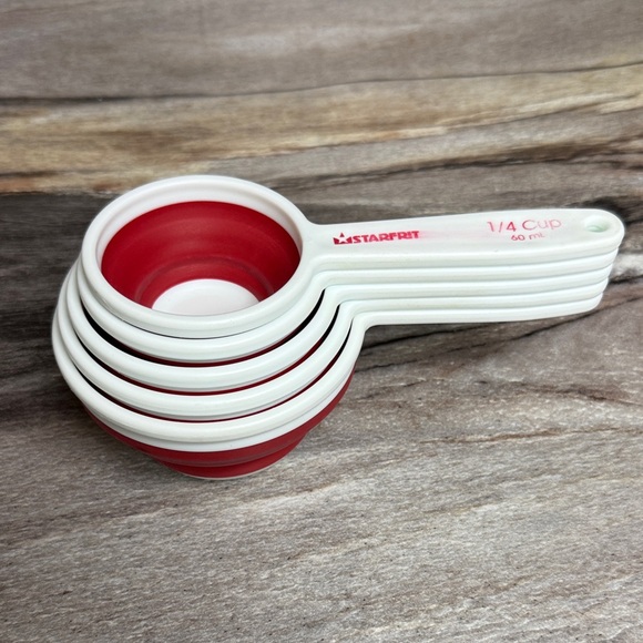 Starfrit Other - Starfrit Red and White Measuring Cups